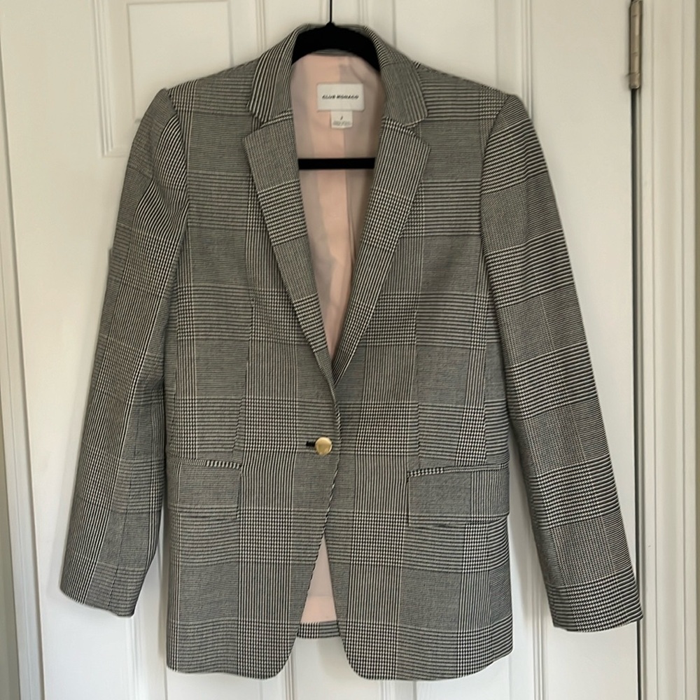 Club Monaco Blazer black and white checkered